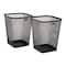 Mind Reader 2 Piece Square Metal Mesh Waste Basket Set